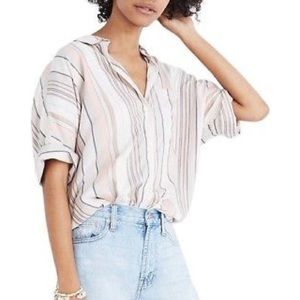 Madewell striped courier shirt size M
